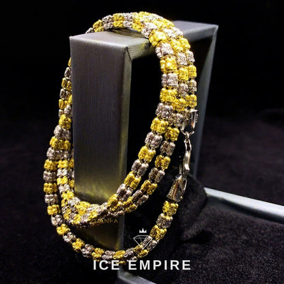 Iced Out Rose Gold Moissanite Cuban Chain