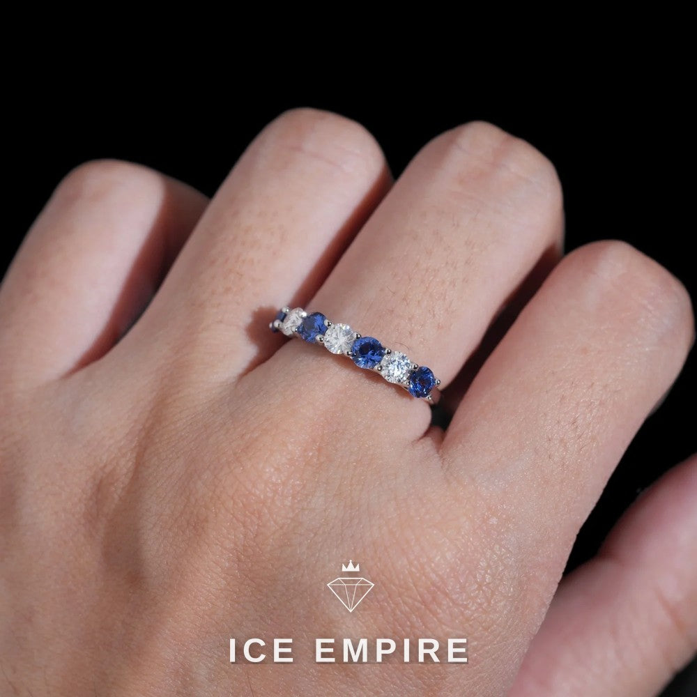 Iced Out 925 Silver Moissanite Ring