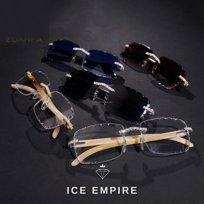 Iced Out 925 Silver Moissanite Glasses