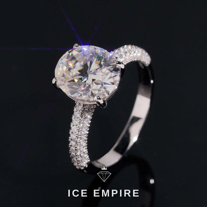Iced Out Gold Plated Moissanite Wedding Band