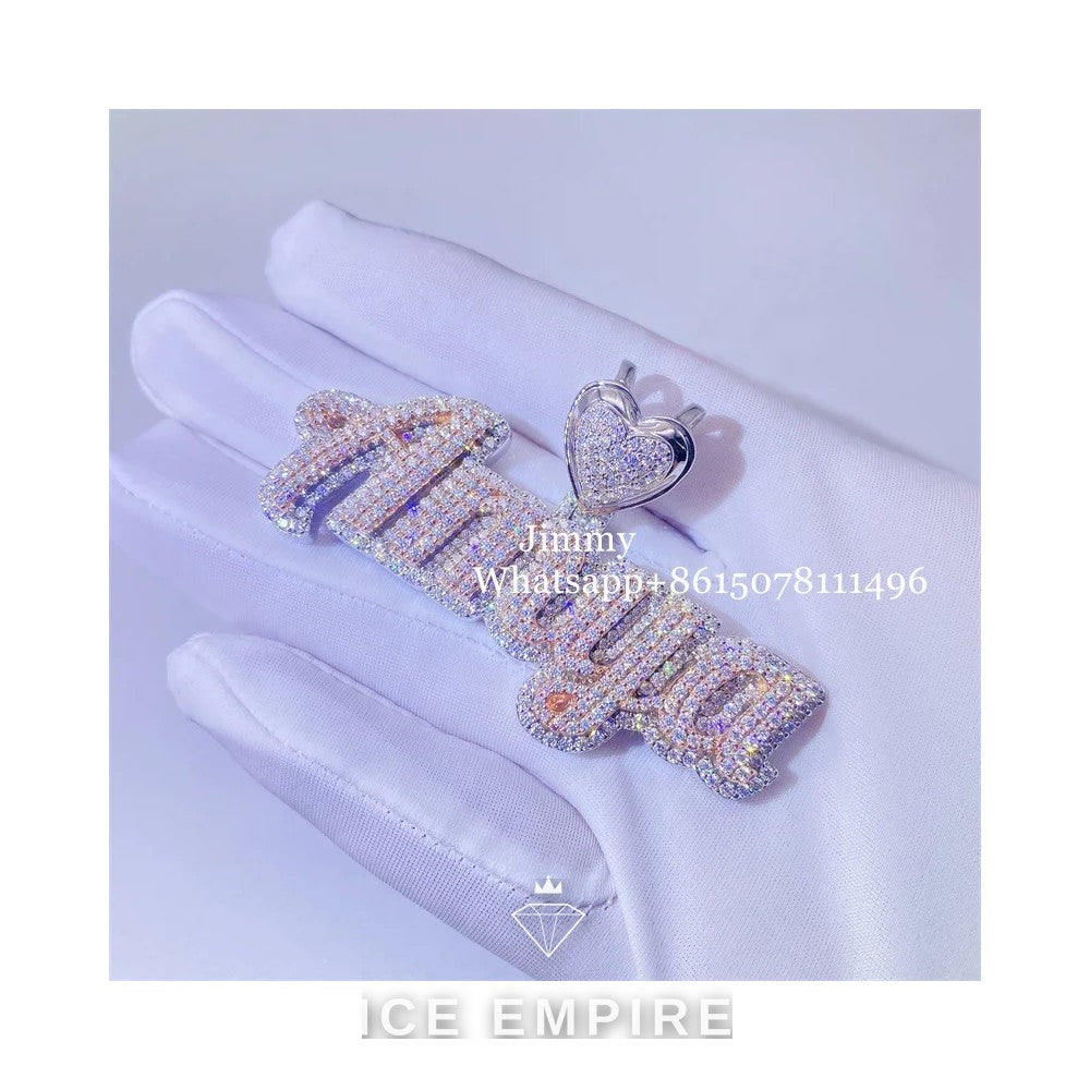 Iced Out Rose Gold Pendant