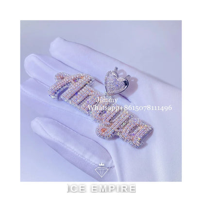 Iced Out Rose Gold Pendant