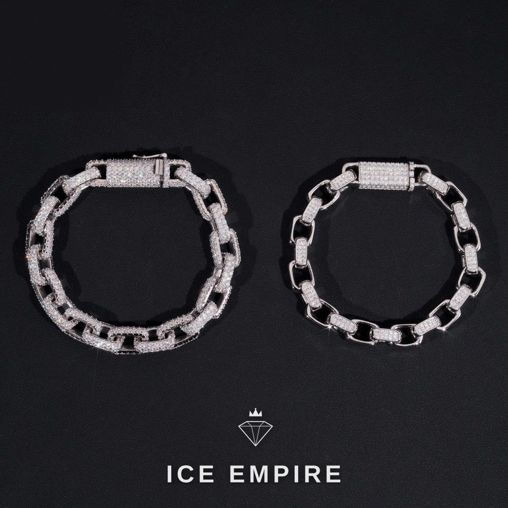 Iced Out Rose Gold Plated Moissanite Cuban Chain
