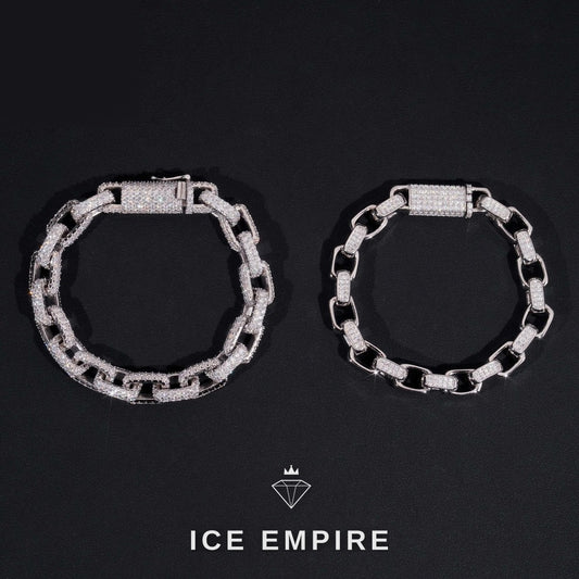 Iced Out Rose Gold Plated Moissanite Cuban Chain