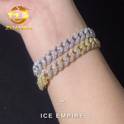 Iced Out Rose Gold Plated Moissanite Cuban Chain