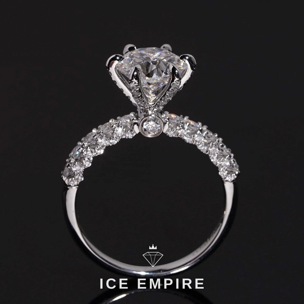 Iced Out Gold Plated Lab Grown Diamond Wedding Band