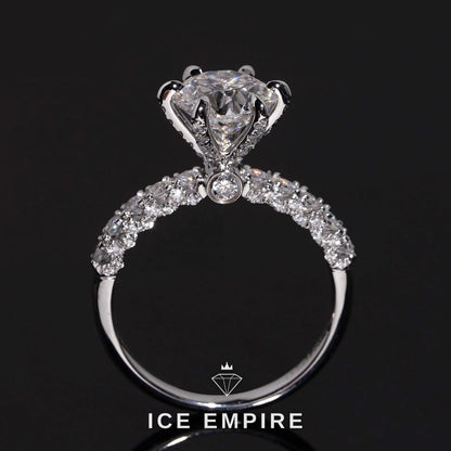Iced Out Gold Plated Lab Grown Diamond Wedding Band