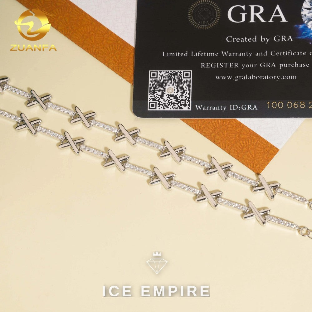 Iced Out 925 Silver Moissanite Bracelet