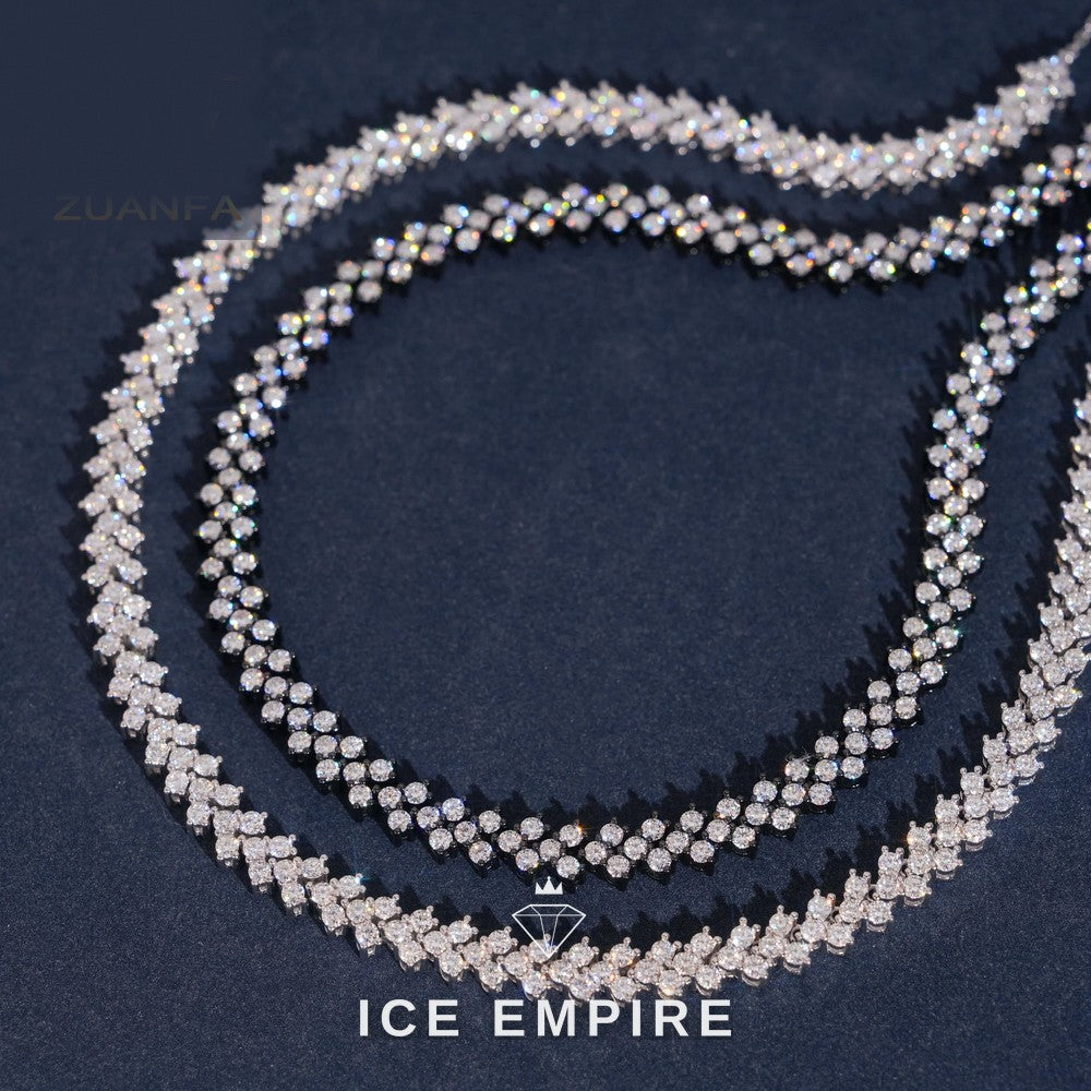 Iced Out Gold Plated Moissanite Cuban Chain