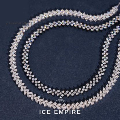 Iced Out Gold Plated Moissanite Cuban Chain