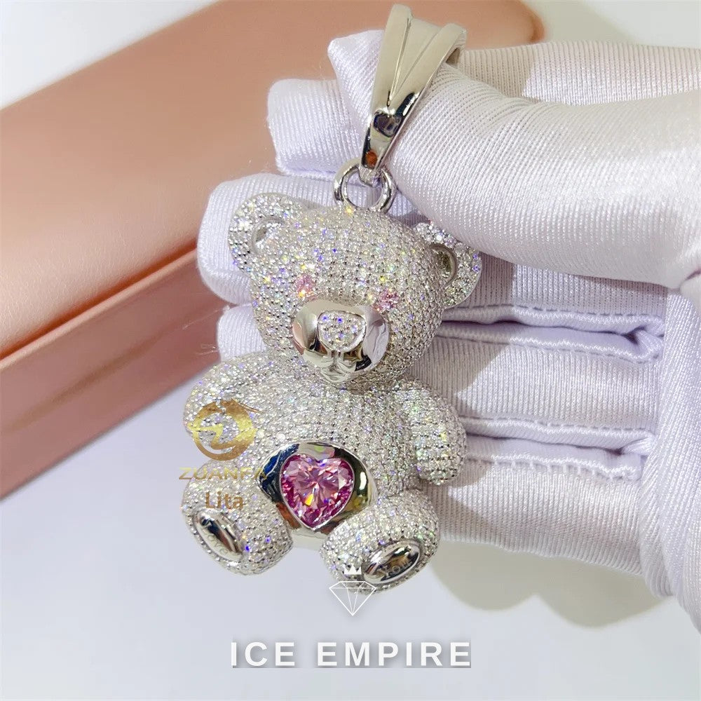 Iced Out 925 Silver Moissanite Pendant