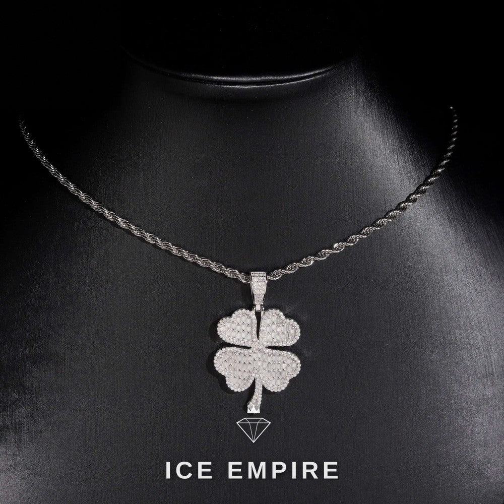 Iced Out Baguette Gold Plated Lab Grown Diamond Pendant
