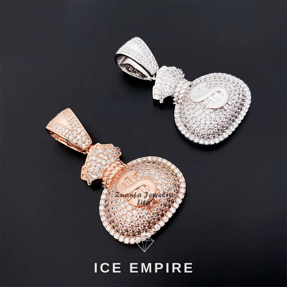Iced Out 925 Silver Pendant
