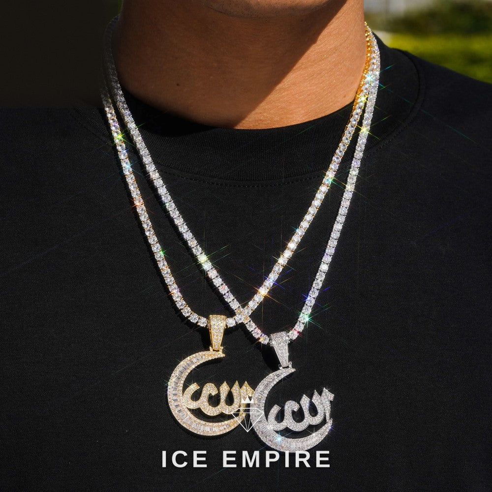 Iced Out Rose Gold Plated Moissanite Pendant