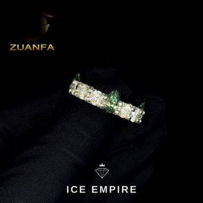Iced Out 925 Silver Moissanite Ring