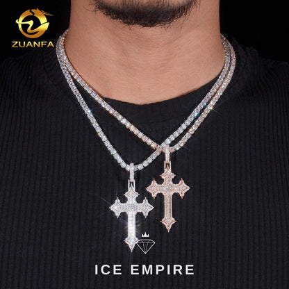 Iced Out Rose Gold Plated Moissanite Pendant