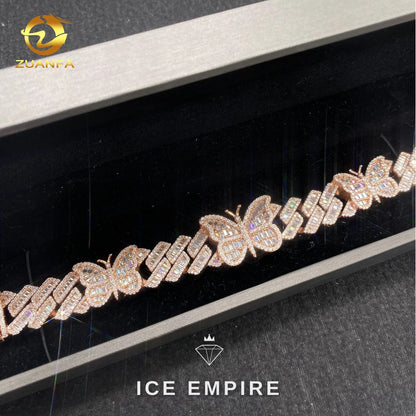 Iced Out Rose Gold Bracelet