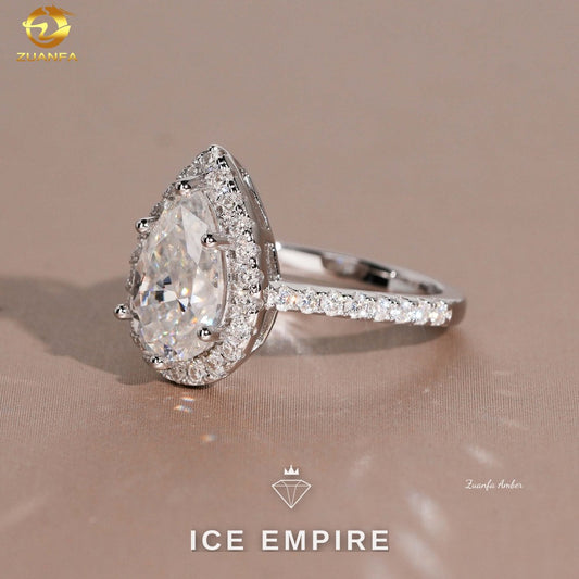 Iced Out Gold Plated Moissanite Wedding Band