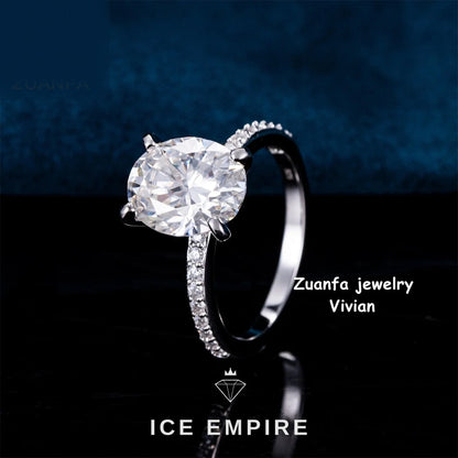 Iced Out Rose Gold Plated Moissanite Ring