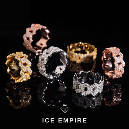 Iced Out 925 Silver Moissanite Ring