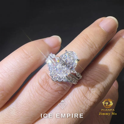 Iced Out 18K Gold Lab Grown Diamond Engagement Ring
