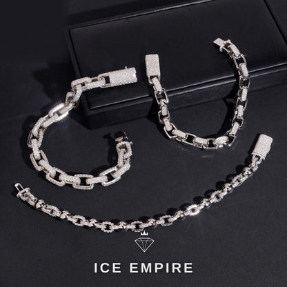 Iced Out Rose Gold Plated Moissanite Cuban Chain