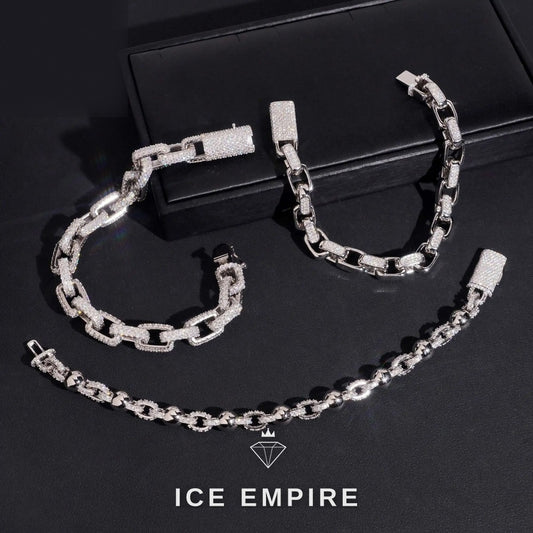 Iced Out Rose Gold Plated Moissanite Cuban Chain
