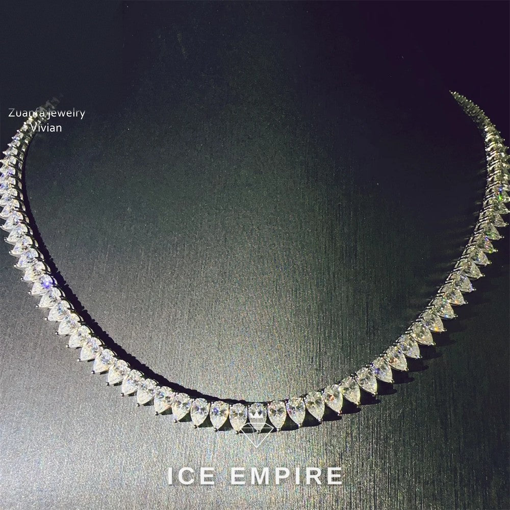 Iced Out Rose Gold Plated Moissanite Cuban Chain