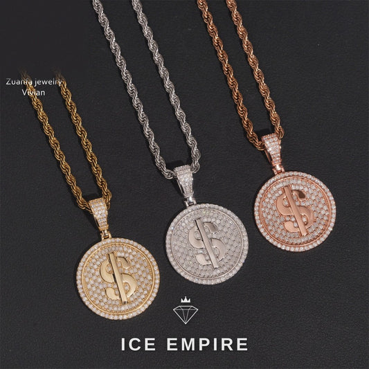 Iced Out 925 Silver Moissanite Pendant
