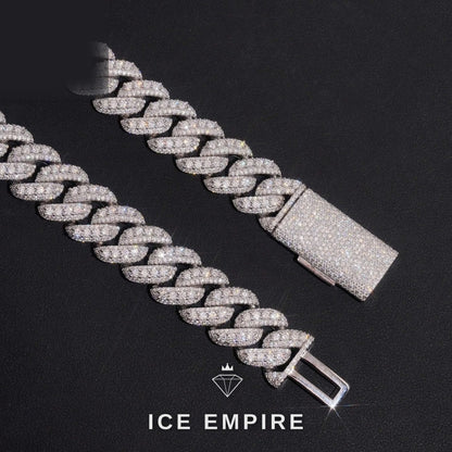 Iced Out Rose Gold Plated Moissanite Cuban Chain
