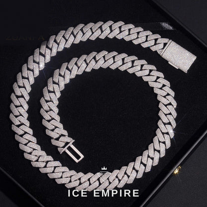 Iced Out Rose Gold Plated Moissanite Cuban Chain