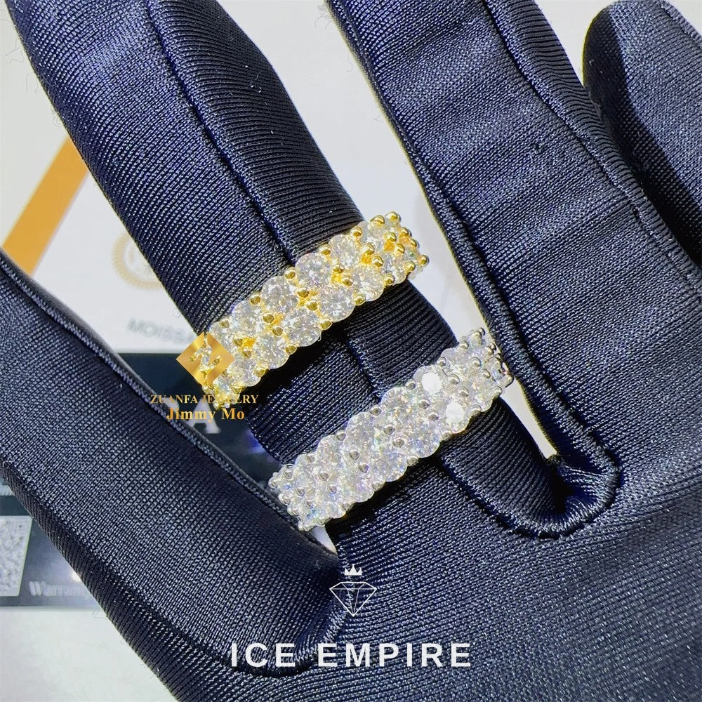 Iced Out Gold Plated Moissanite Ring