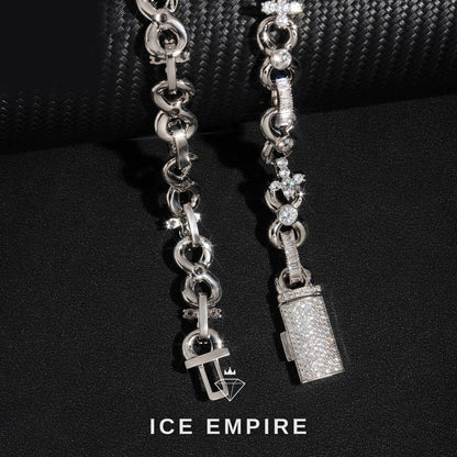 Iced Out Rose Gold Plated Moissanite Cuban Chain