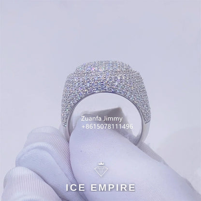 Iced Out Gold Plated Moissanite Ring