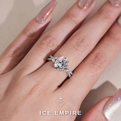 Iced Out Rose Gold Plated Moissanite Wedding Band