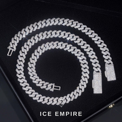 Iced Out Rose Gold Plated Moissanite Cuban Chain