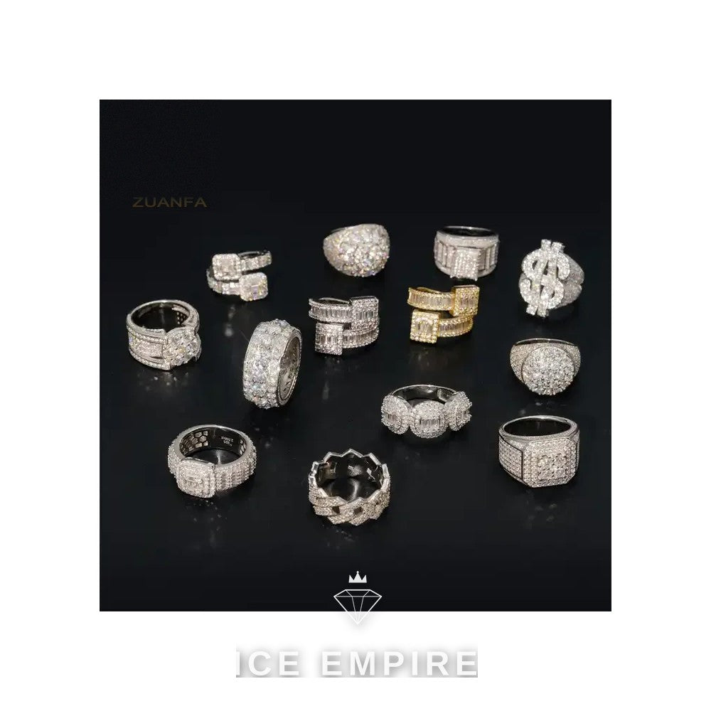 Iced Out Gold Plated Moissanite Ring