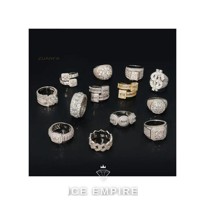 Iced Out Gold Plated Moissanite Ring