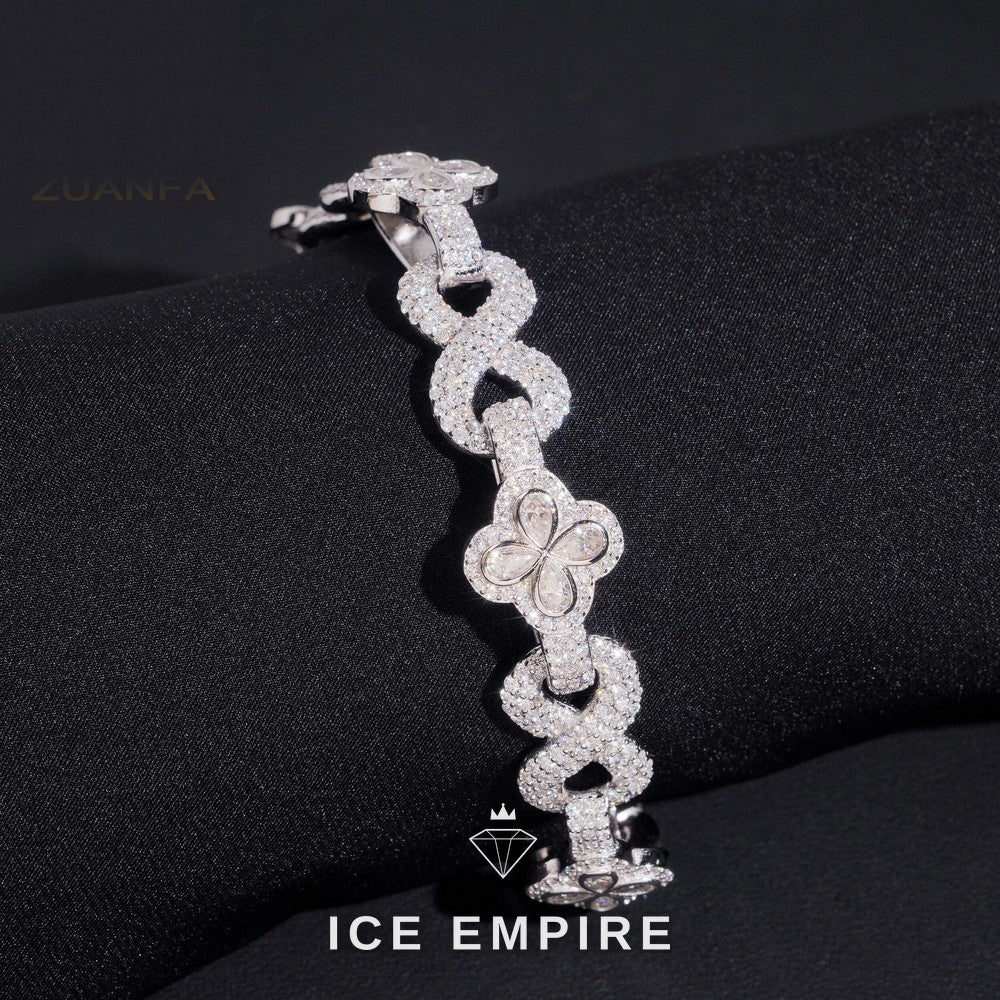 Iced Out Rose Gold Plated Moissanite Tennis Bracelet