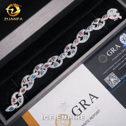 Iced Out 925 Silver Moissanite Bracelet