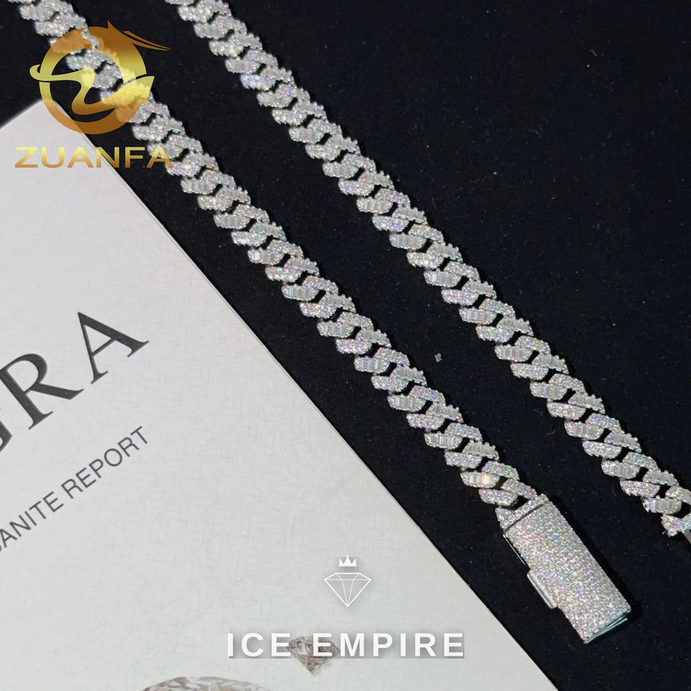 Iced Out Rose Gold Plated Moissanite Cuban Chain