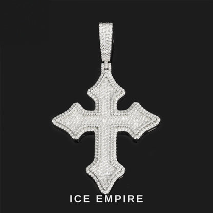 Iced Out Cross Rose Gold Pendant