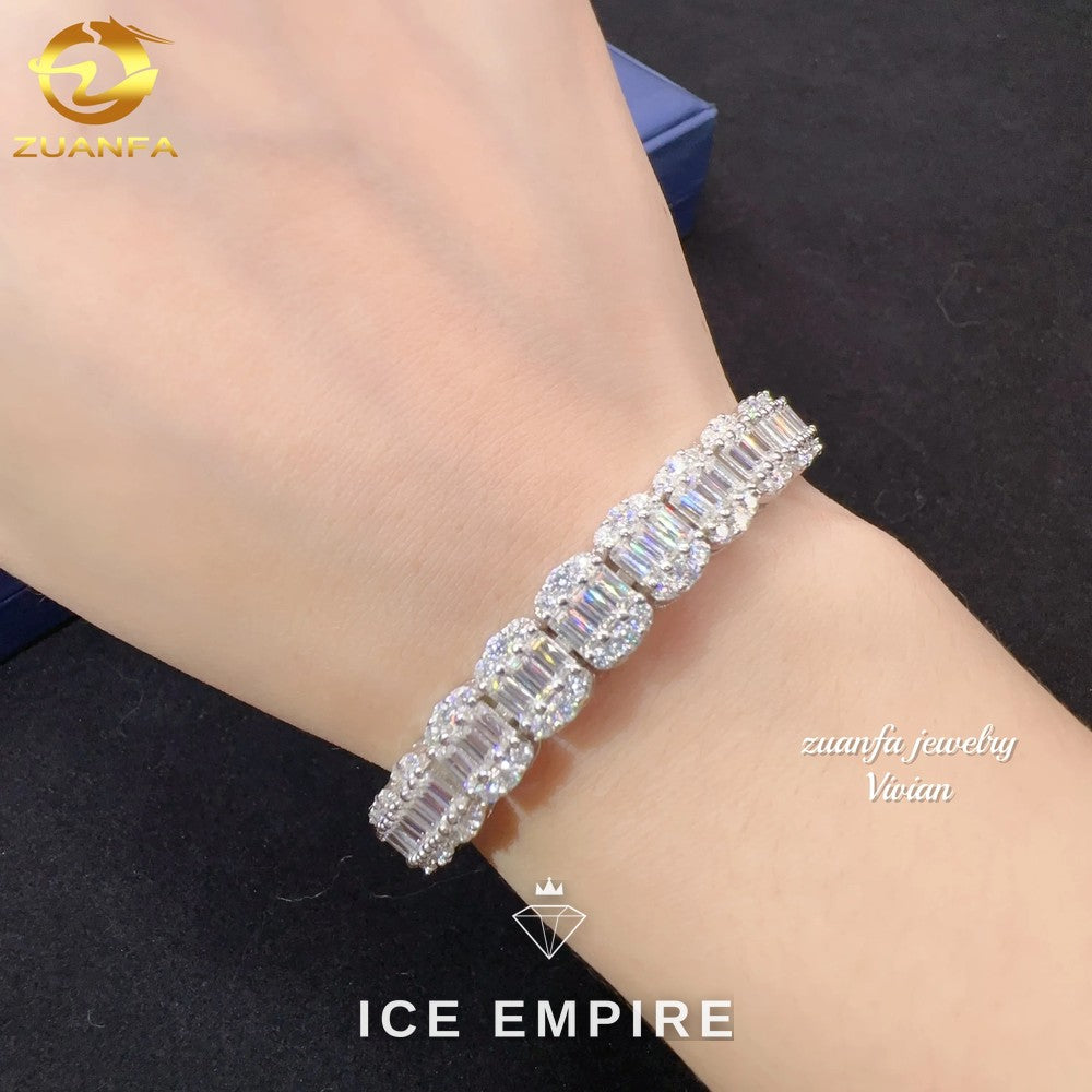 Iced Out Rose Gold Plated Moissanite Cuban Chain