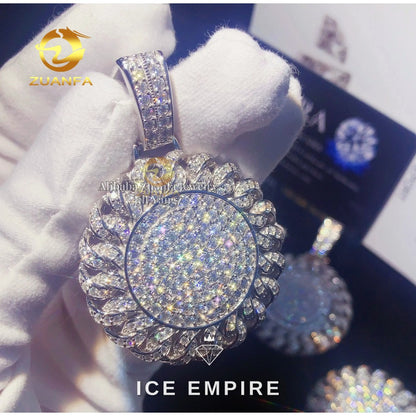 Iced Out 925 Silver Moissanite Pendant