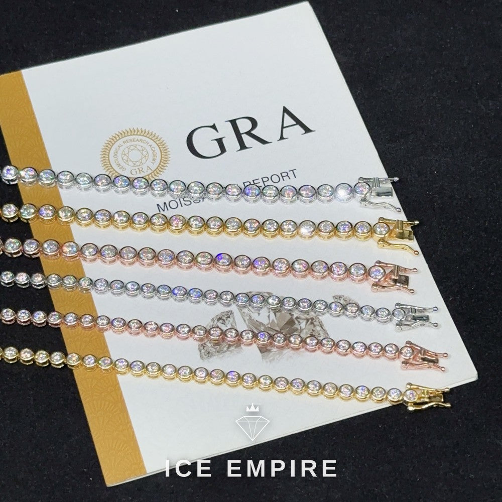Iced Out Rose Gold Plated Moissanite Cuban Chain