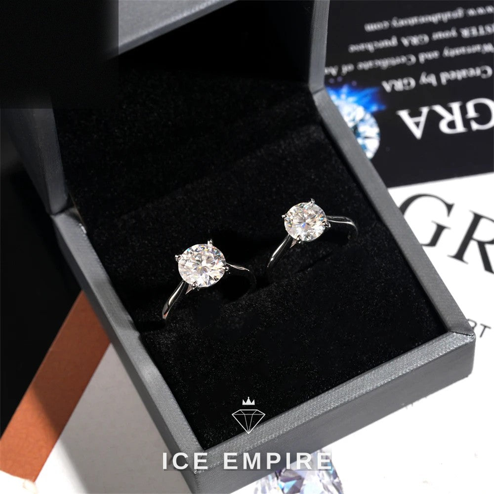 Iced Out 925 Silver Moissanite Wedding Band