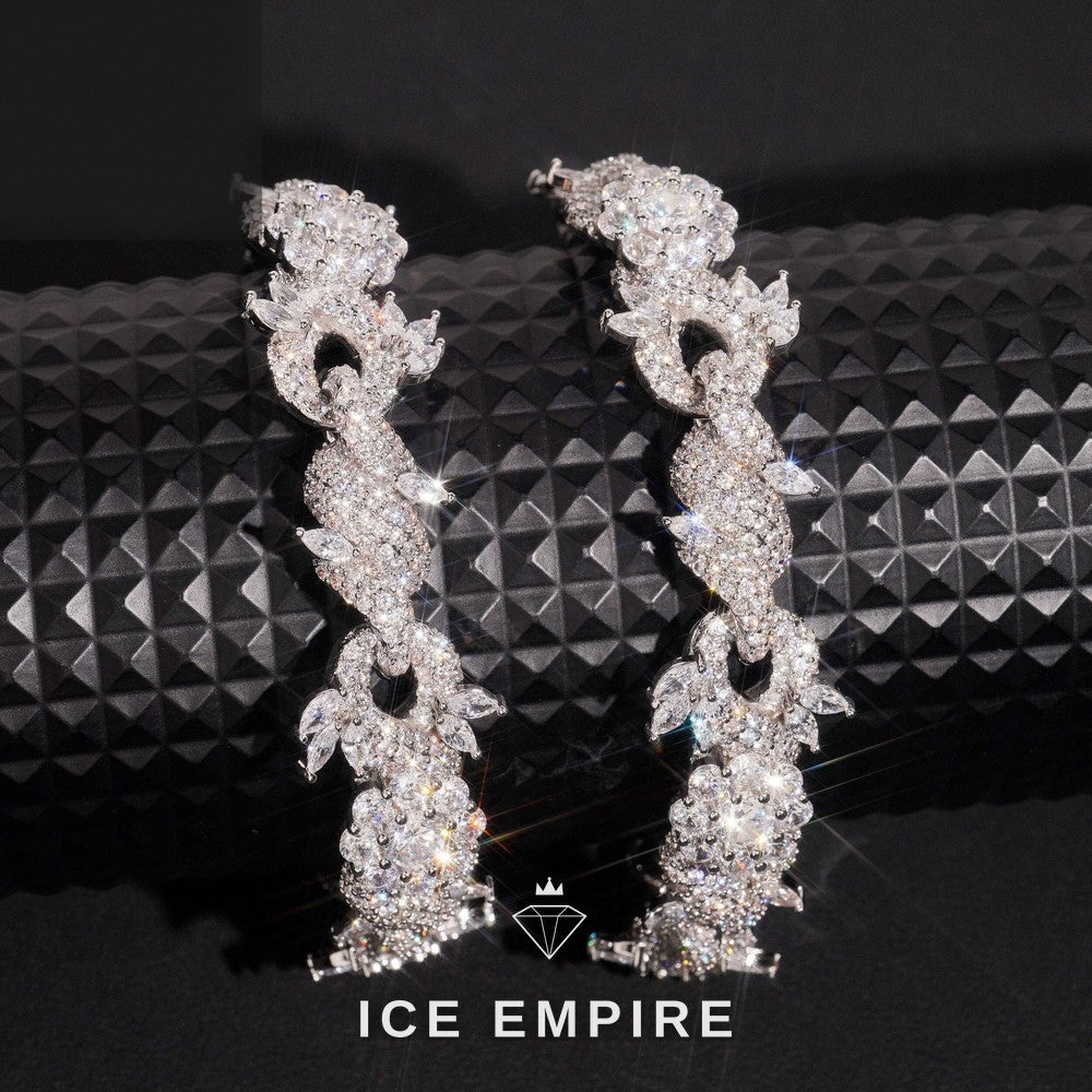 Iced Out Rose Gold Plated Moissanite Tennis Bracelet