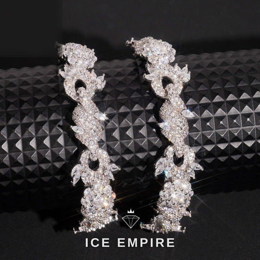 Iced Out Rose Gold Plated Moissanite Tennis Bracelet