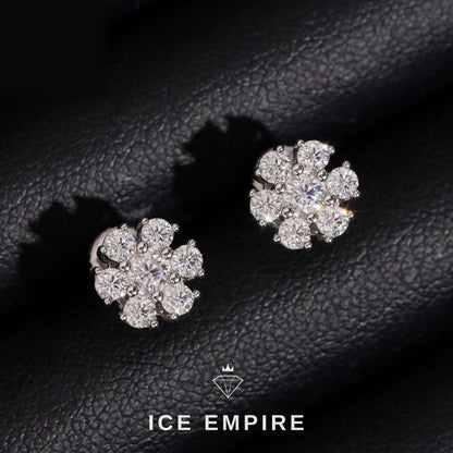 Iced Out 925 Silver Moissanite Earrings