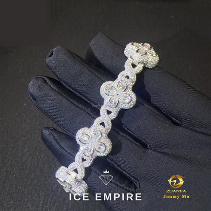 Iced Out 925 Silver Moissanite Cuban Chain
